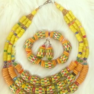 New handmade African bead set